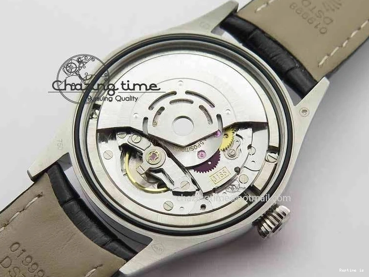 1223 Cellini Date VF Best Edition SS Black Dial Stick Markers On Black Leather Strap A Lightweight 3725